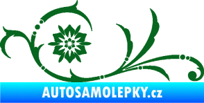 Samolepka Květina dekor 040 levá tmavě zelená