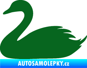 Samolepka Labuť 001 levá tmavě zelená
