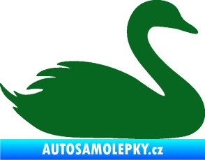 Samolepka Labuť 001 pravá tmavě zelená