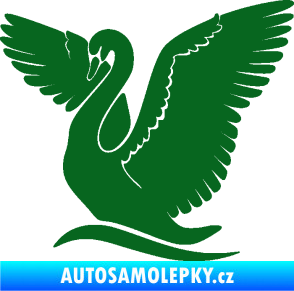 Samolepka Labuť 004 levá tmavě zelená
