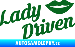 Samolepka Lady driven 002 nápis tmavě zelená