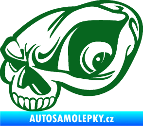 Samolepka Lebka 018 levá tmavě zelená