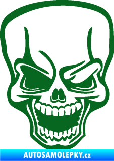 Samolepka Lebka 034 pravá tmavě zelená