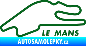 Samolepka Okruh Le Mans tmavě zelená