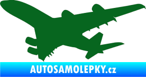 Samolepka Letadlo 002 levá tmavě zelená