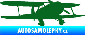 Samolepka Letadlo 006 pravá tmavě zelená