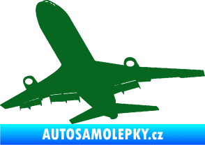 Samolepka Letadlo 007 levá tmavě zelená
