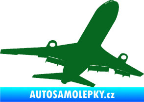 Samolepka Letadlo 007 pravá tmavě zelená