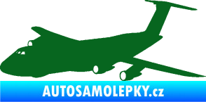 Samolepka Letadlo 008 levá tmavě zelená