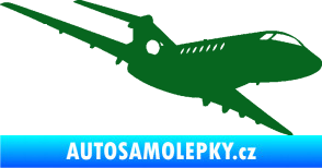 Samolepka Letadlo 011 pravá tmavě zelená