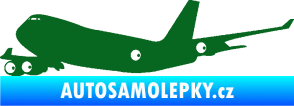 Samolepka Letadlo 012 levá tmavě zelená