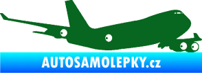 Samolepka Letadlo 012 pravá tmavě zelená