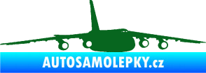 Samolepka Letadlo 015 pravá tmavě zelená