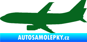 Samolepka Letadlo 019 levá Boeing 737 tmavě zelená