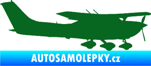 Samolepka Letadlo 021 pravá Cessna 182 tmavě zelená