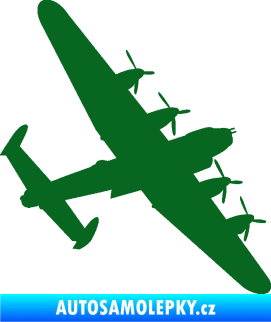 Samolepka Letadlo 022 pravá bombarder Lancaster tmavě zelená