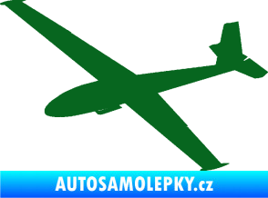 Samolepka Letadlo 025 levá kluzák tmavě zelená