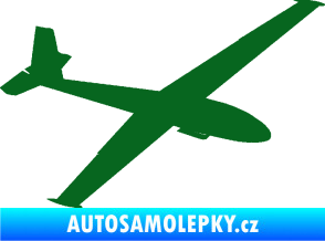 Samolepka Letadlo 025 pravá kluzák tmavě zelená