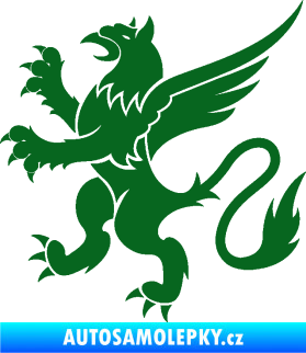 Samolepka Lev heraldika 003 levá tmavě zelená