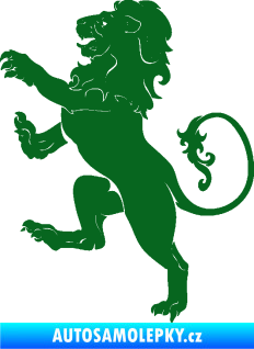 Samolepka Lev heraldika 004 levá tmavě zelená