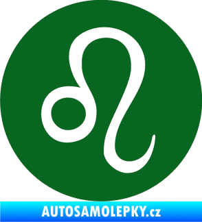 Samolepka Lev zvěrokruh 001 - horoskop tmavě zelená