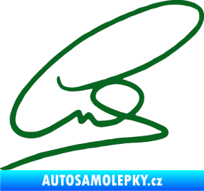 Samolepka Levis Hamilton podpis tmavě zelená