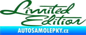 Samolepka Limited edition old tmavě zelená