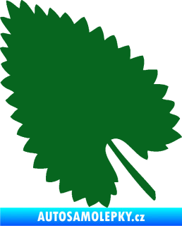 Samolepka List 001 levá tmavě zelená