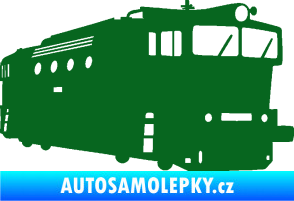 Samolepka Lokomotiva 001 pravá tmavě zelená