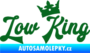Samolepka Low King 001 nápis král tmavě zelená