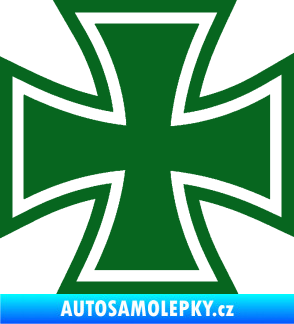 Samolepka Maltézský kříž 001 tmavě zelená