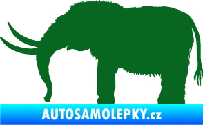 Samolepka Mamut 001 levá tmavě zelená