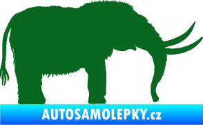Samolepka Mamut 001 pravá tmavě zelená