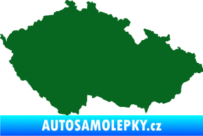 Samolepka Mapa České republiky 001  tmavě zelená
