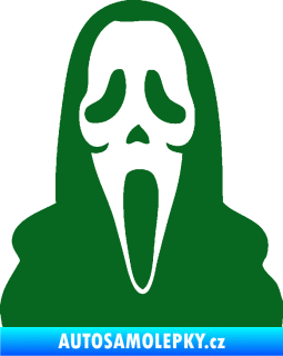 Samolepka Maska 001 scream tmavě zelená