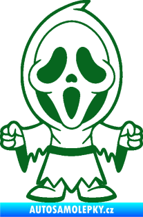 Samolepka Maska 002 pravá vřískot tmavě zelená