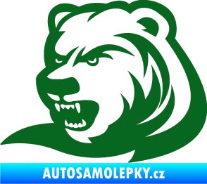 Samolepka Medvěd 001 levá tmavě zelená