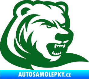 Samolepka Medvěd 001 pravá tmavě zelená