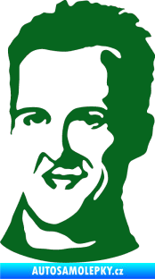 Samolepka Silueta Michael Schumacher levá tmavě zelená