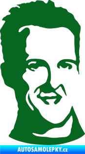 Samolepka Silueta Michael Schumacher pravá tmavě zelená