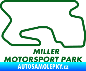 Samolepka Okruh Miller Motorsport Park outer tmavě zelená