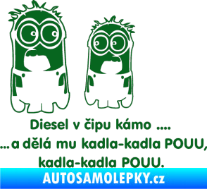 Samolepka Mimoňi tmavě zelená