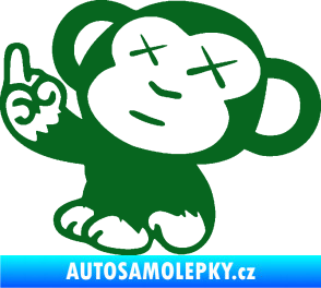 Samolepka Monkey Fuck Off JDM levá tmavě zelená