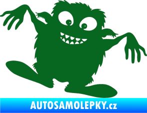 Samolepka Monstrum 001 pravá tmavě zelená