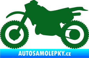 Samolepka Motorka 003 levá tmavě zelená