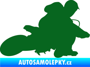 Samolepka Motorka 005 pravá motokros tmavě zelená