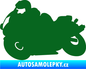 Samolepka Motorka 006 levá silniční motorky tmavě zelená