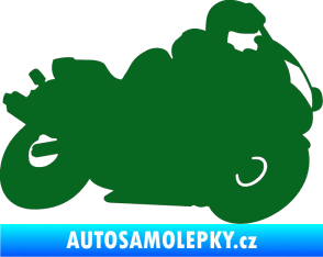 Samolepka Motorka 006 pravá silniční motorky tmavě zelená