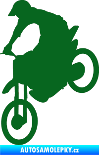 Samolepka Motorka 016 levá motokros tmavě zelená