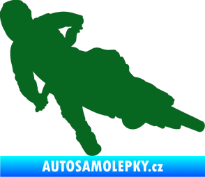 Samolepka Motorka 023 pravá motokros tmavě zelená